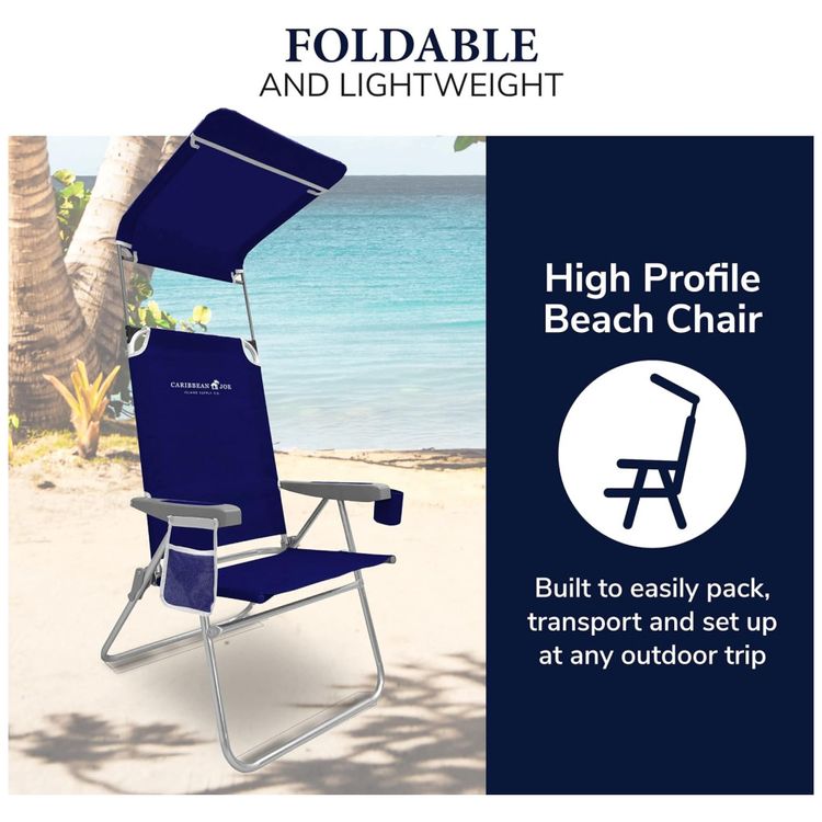 Cadeira-de-Praia-Dobravel-com-Encosto-Alto-e-Dossel-foto-3