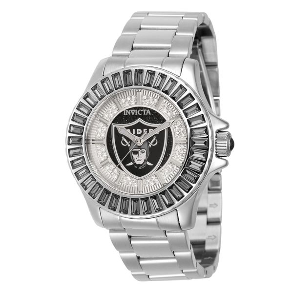 Relgio Feminino NFL Las Vegas Raiders 38mm em Ao Inoxidvel 42056 da Invicta