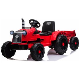 Trator Elétrico com Trailer para Crianças Veículo Movido a Ba-foto-0