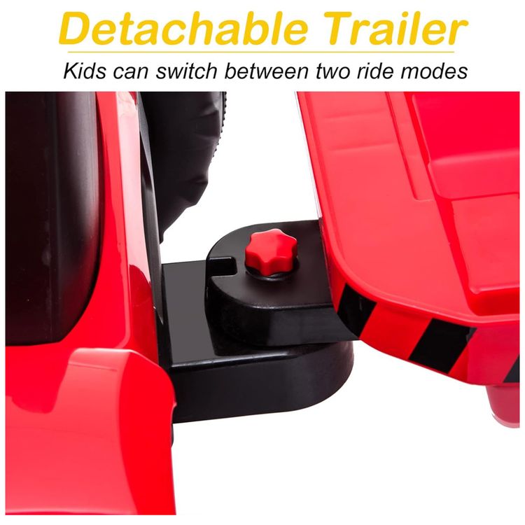 Trator Elétrico com Trailer para Crianças Veículo Movido a Ba-foto-1