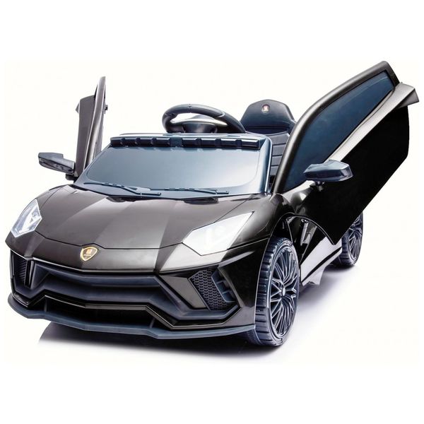 Carro Elétrico Infantil a Bateria com Controle Remoto, 2 Velocidades, MP3 Player e Portas Hidráulicas, 12V, URideon, Preto