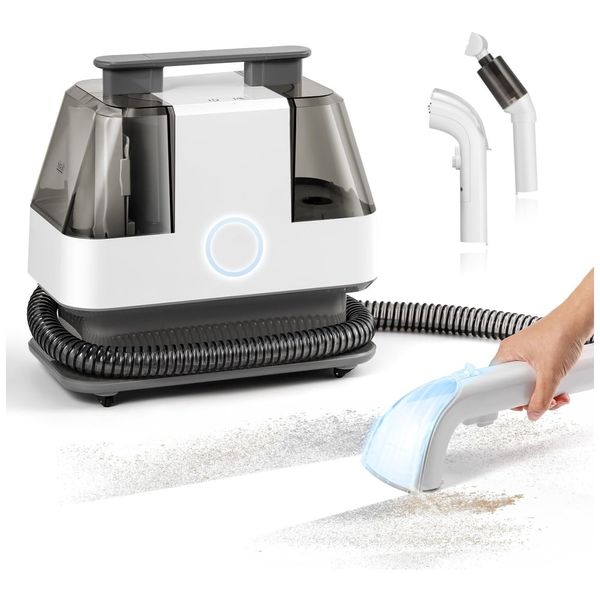 Extratora e Higienizadora de Estofados e Carpetes Portátil 15KPa Limpeza Profunda e Eficiente, 110V, Hapyvergo, Branca