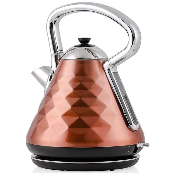 Chaleira Elétrica 1,7L com Desligamento Automático e Proteção Contra Fervura, 1500W, OVENTE, Cobre