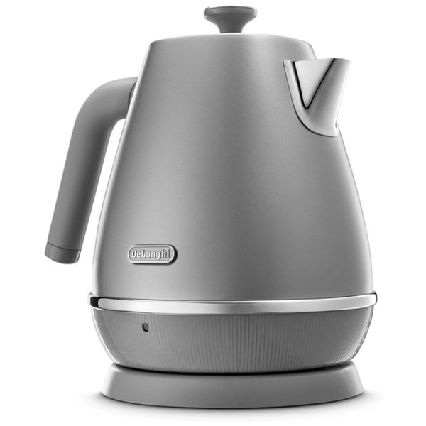 Chaleira Elétrica com Base Giratória e Capacidade de 1,2L, 1200W 110V, DeLonghi, Cinza