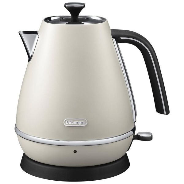 Chaleira Elétrica com Base Giratória e Capacidade de 1,2L, 1200W 110V, DeLonghi, Branco