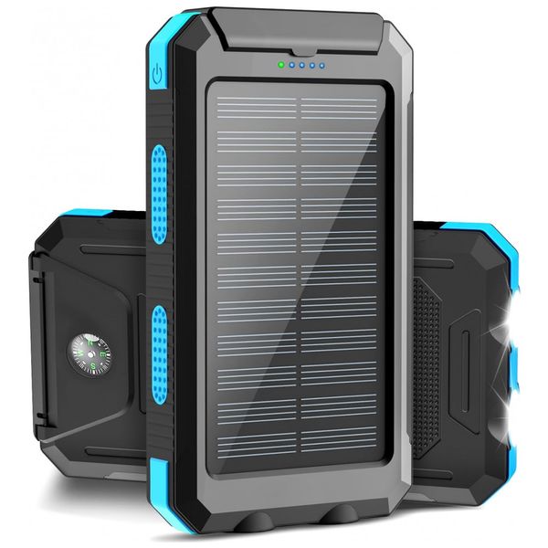 Powerbank Carregador Portátil Solar 20000mah impermeávelLanterna LED