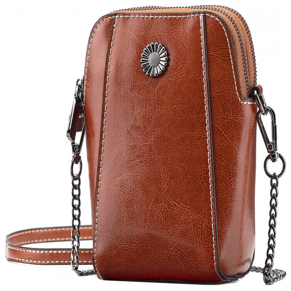 TRODANCE Bolsa Feminina de Ombro em Couro , Marrom