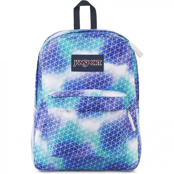 JanSport Superbreak Mochila Unissex, Estampada Azul e Branca