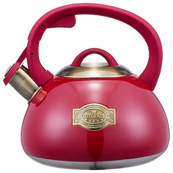 LUXGRACE Chaleira 2L com Apito e Cabo ergonômico, Aço Inoxidável, Azul Claro