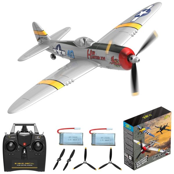 Avião de Controle Remoto com Acessórios, Sistema de Estabilização Xpilot e Acrobático de Uma Chave, 28°C 76116 RTF, Prata