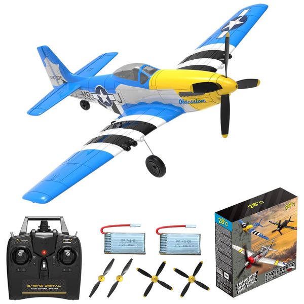 Avião de Controle Remoto com Acessórios, Sistema de Estabilização Xpilot e Acrobático de Uma Chave, 28°C 76105 RTF, Azul
