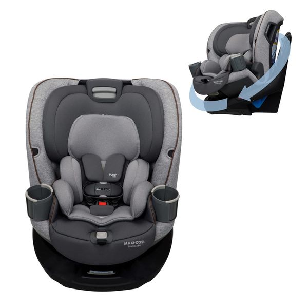 Cadeira de Bebê para Carro, Conversível e Giratória 360, Maxi Cosi Emme, Cinza
