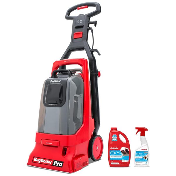 Extratora e Higienizadora Profissional de Carpetes e Estofados, Grande Capacidade com Solução de Limpeza, 110V Rug Doctor, Vermelha