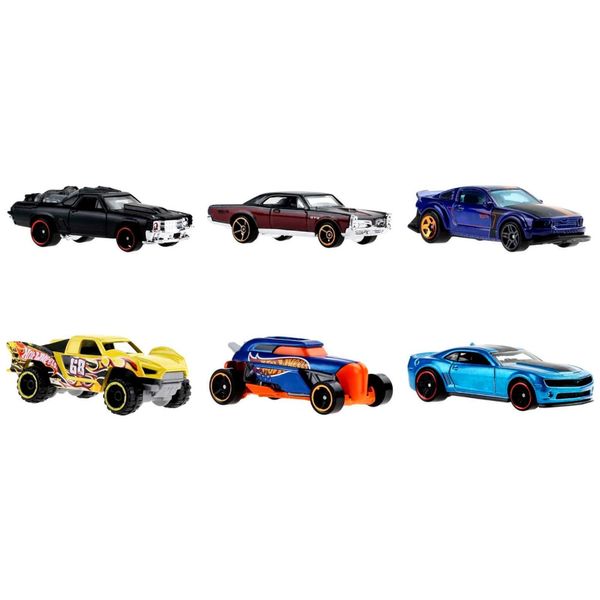 Kit com 6 Carros de Brinquedo Hot Wheels Japoneses em Escala 1:64, com Decorações Autênticas, Colorido
