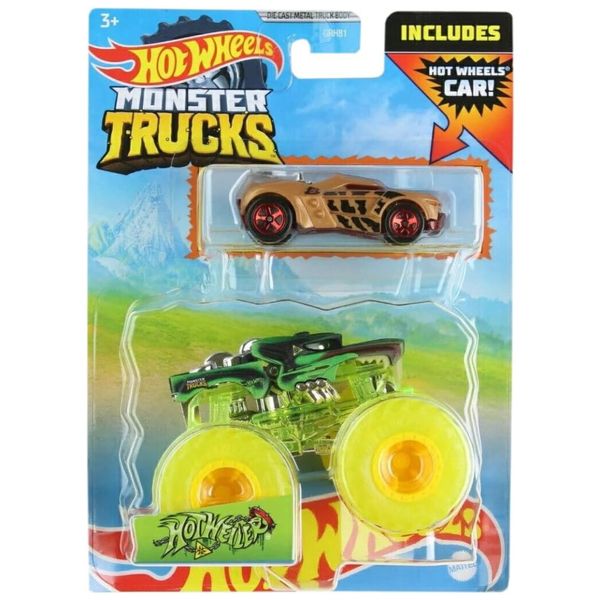 Caminhão Monstro Hotweiler, Inclui um Carro Growler, Hot Wheels