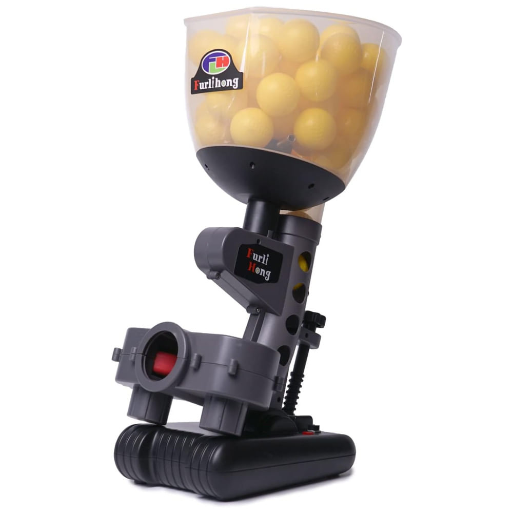 Encontraproduto.com.br - Lançador de Bolas Automático Infantil com Bolas de Pingue Pongue, Precisão de Rebatidas, Alimentada por Baterias ou Energia e Bolas, Furlihong 692BH