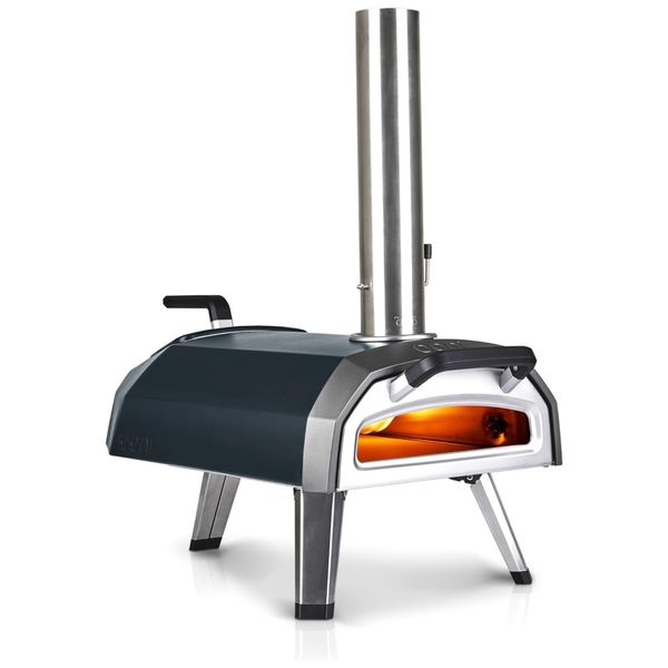 Forno de Pizza Portátil  Multicombustível a Lenha e a Gás para Uso Externo, Ooni Karu 12G, Preto