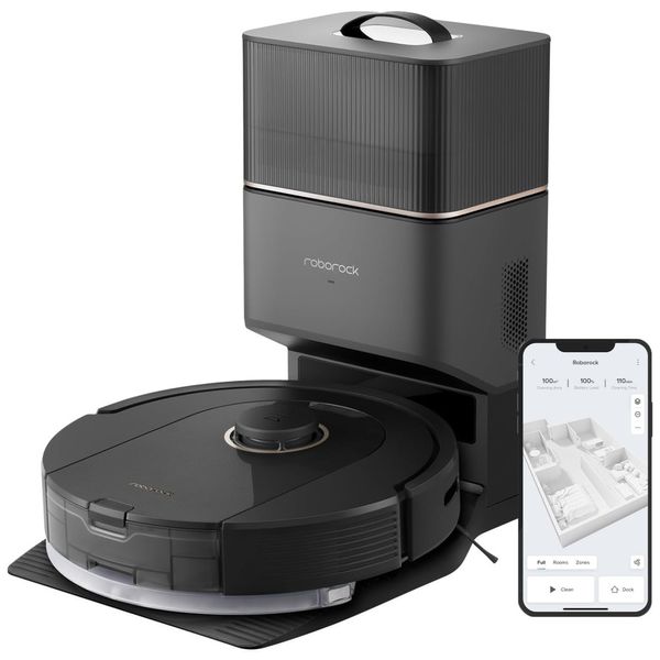 Aspirador Robô e Esfregão com Auto Esvaziamento e Sucção Forte de 5500Pa, 110V, Roborock Q5 Pro, Preto