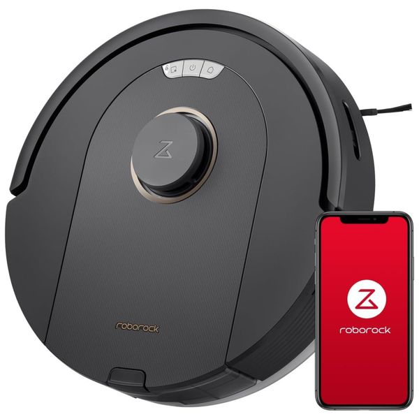 Aspirador Robô e Esfregão com Sucção Forte 5500Pa, Eescova DuoRoller, Navegação LiDAR e Autonomia de 4H, 110V, Roborock Q5 Pro, Preto