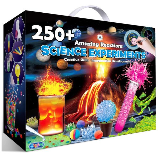 Kit de experimentos científicos para crianças 250 ideias de presente de aniversário para meninos e meninas.