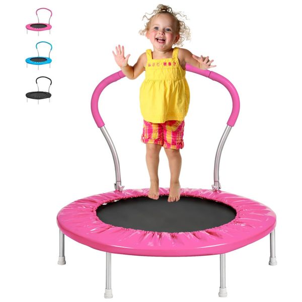 Trampolim Infantil Lyromix de 36 polegadas com alça para diversão garantida das crianças.