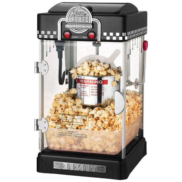 Máquina de Pipoca Bambino Pequena Cor Bordo Carvão Great Northern Popcorn