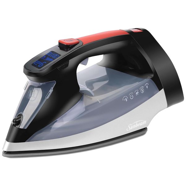 Ferro a vapor digital Sunbeam Professional 1700W com 11 configurações de calor e tela LCD multicolorida Star Elite Inc.