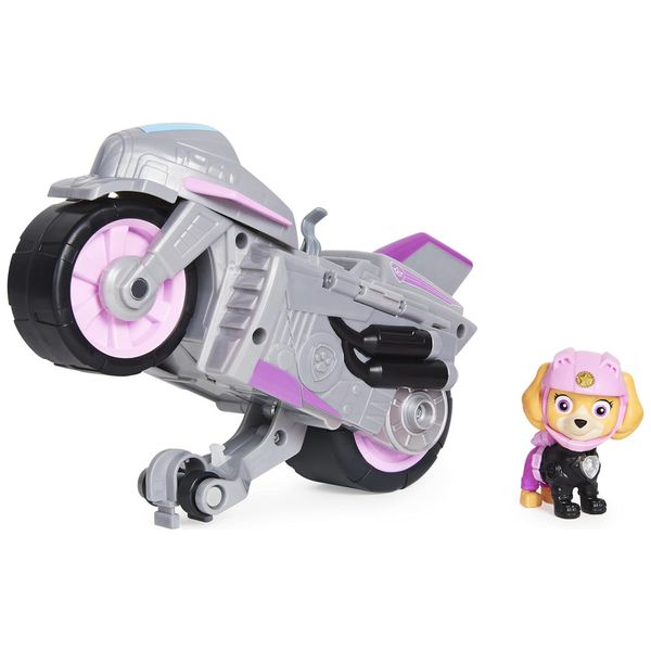 Moto Pups Skye com Cavalinho e Figura para Crianças Acima de 3 Anos,  Patrulha Canina