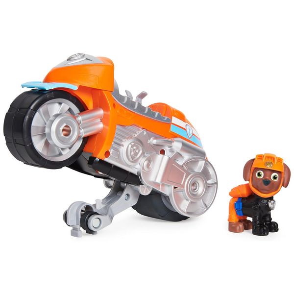 Moto Pups Zuma com Cavalinho e Figura para Crianças Acima de 3 Anos,  Patrulha Canina