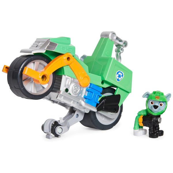 Moto Pups Rochoso com Cavalinho e Figura para Crianças Acima de 3 Anos,  Patrulha Canina