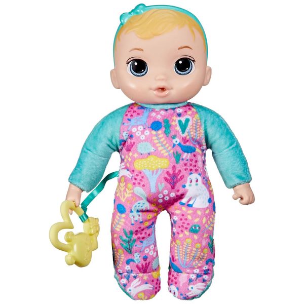 Boneca Macia e Fofa 27 cm com Acessório de Mordedor para Crianças Acima de 3 Anos, Baby Alive, Cabelo Loiro