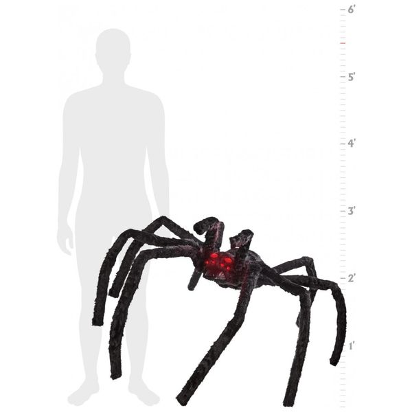 Aranha Animatrônica com Som e Luz para Decoração de Halloween