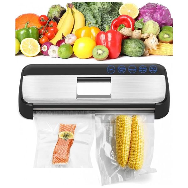 Seladora a Vácuo Automática para Alimentos Secos e Úmidos com Controle Digital, 110V, THIVOCK, Branca