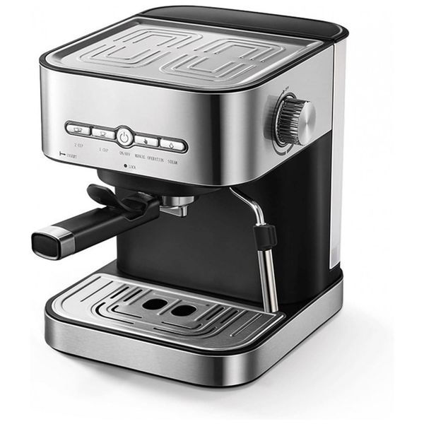 Máquina de Café Expresso Semi Automática com Espumador de Leite, 110V ADIOLI, Aço Inoxidável