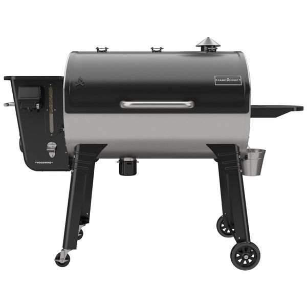 Churrasqueira á Pellet de Madeira em Aço Inoxidável com WiFi, Acessórios de Churrasco Sidekick e Superfície de Cozimento Total 1236 cm2, Camp Chef,