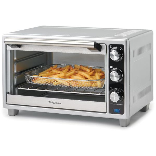 Forno de Convecção 7 em 1, 22L com Função Air Fryer, Controle de Temperatura e Bandeja Coletora de Grade Cromada 3 Posições, 110V 1500W, Betty