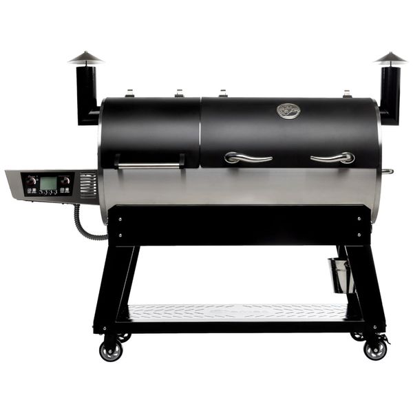 Churrasqueira á Pellet de Madeira com Wi-Fi, Painel Digital e Câmaras Duplas para Cozimento Rápido, Recteq DualFire RT-1200, Preto