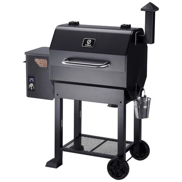 Churrasqueira á Pellet de Madeira com Controle PID 2.0, Superfície de Cozimento Total 1100 cm2 e Sondas de Carne para Churrasco ao Ar Livre, Z GRILLS
