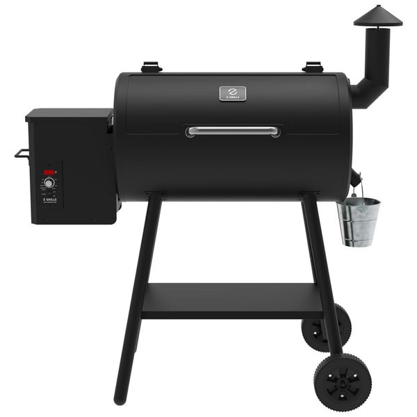Churrasqueira á Pellet de Madeira 8 em 1 com a Mais Recente Tecnologia PID e Superfície de Cozimento Total 553 cm2, Z GRILLS ZPG-550B2, Preta