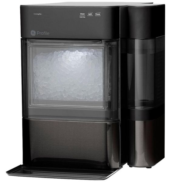 Máquina de gelo 17,2 kg por Dia com Tanque Lateral e Conectividade por WiFi, 110V, GE PROFILE, Preta