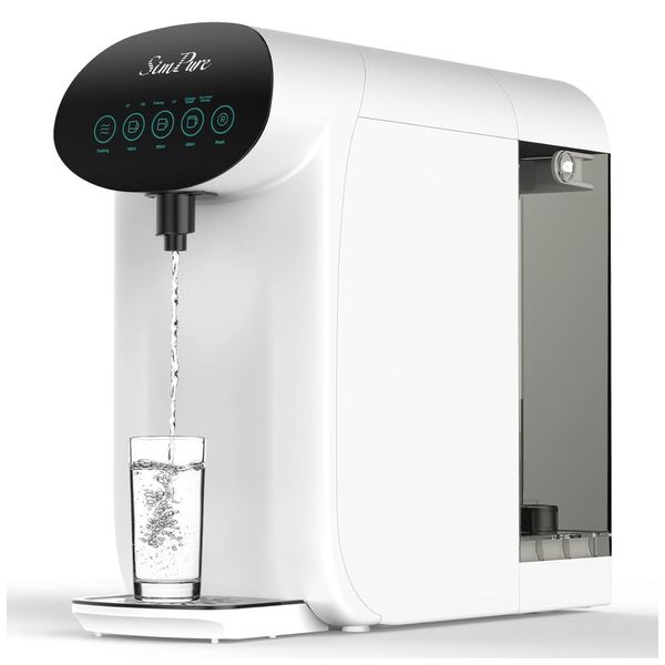 Filtro de Água de Bancada 4,9 L sem Instalação com Tecnologia UV e Osmose Reversa de 4 Estágios, 110V, SimPure Y7PW, Branco