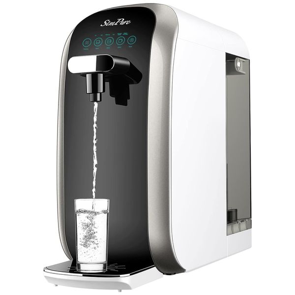 Filtro de Água de Bancada sem Instalação com Sistema UV e Osmose Reversa de 4 Estágios, 110V 710W, SimPure Y7PBW, Branco