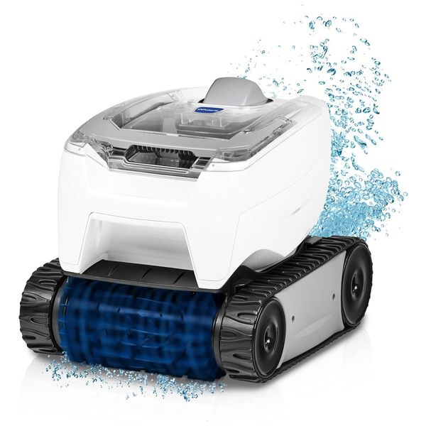 Robô Aspirador de Piscina com Cabo, Tampa Transparente e Recipiente do Filtro de Fácil Limpeza, 110V, Polaris P70, Branco