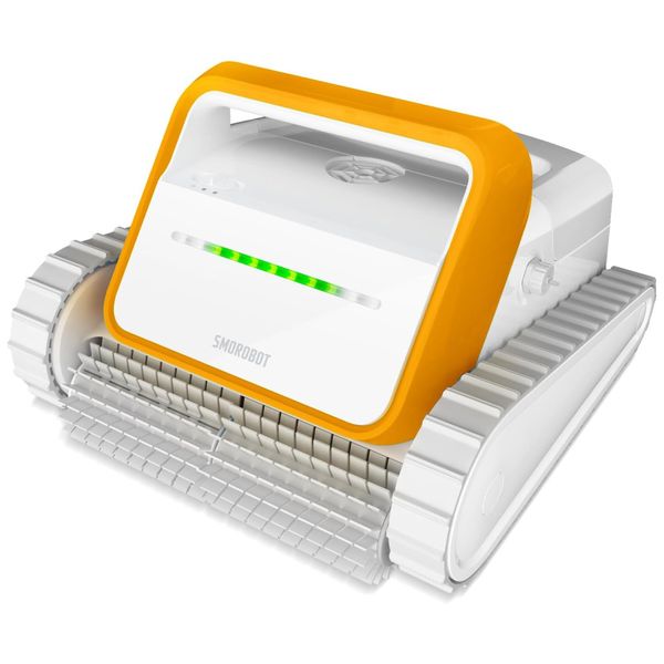 Robô Aspirador de Piscina sem Fio com Autonomia Bateria de 3,5H, Sucção Poderosa e Mapeamento Inteligente para Piscinas de 380m2, 110V, SMOROBOT,