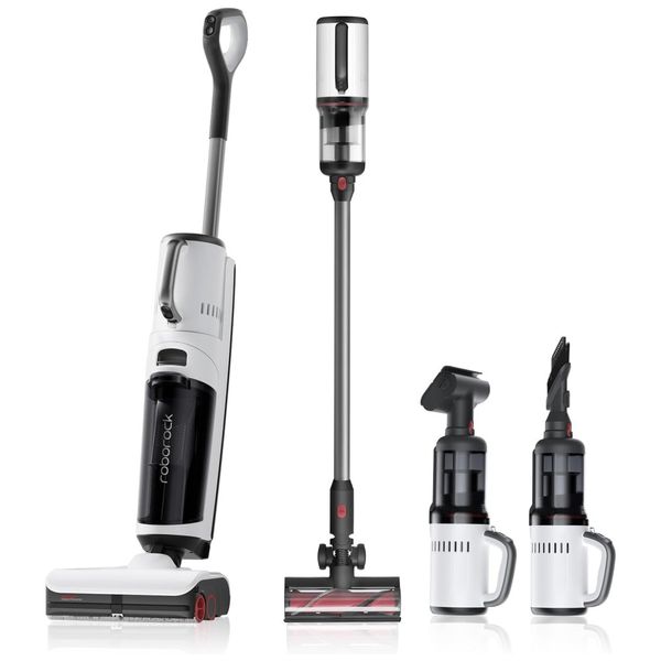 Combo Aspirador de Pó sem Fio 5 em 1 para Múltiplas Superfícies, 110V, Roborock Dyad Pro, Branco