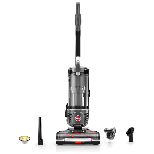 Aspirador de Pó com Fio sem Saco com Filtragem HEPA para Limpeza de Carpetes e Pisos Duros, 110V Hoover UH77100V, Cinza