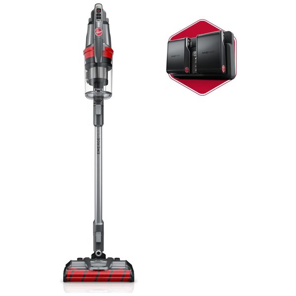 Aspirador de Pó sem Fio com 2 Baterias, Rolo de Escova Duplo Todo os Pisos, 110V, Hoover  Emerge Pet, Prata