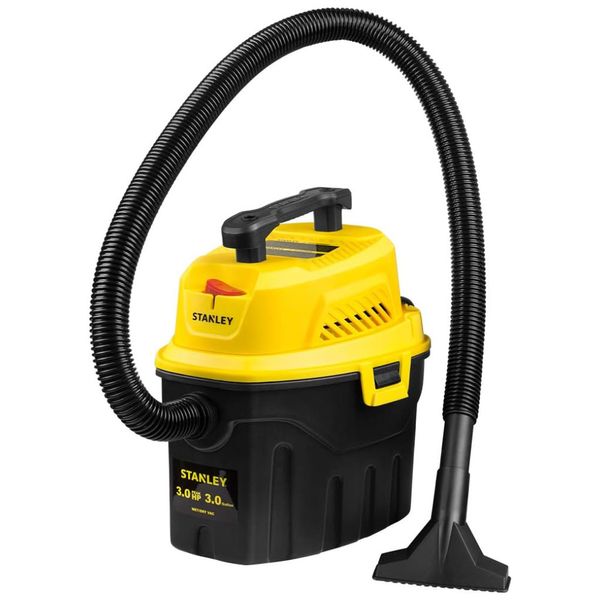 Aspirador de Pó Portátil para Carro com Capacidade de 11,37L para Uso Úmido e Seco, 110V, Stanley 3CV,  Preto e Amarelo