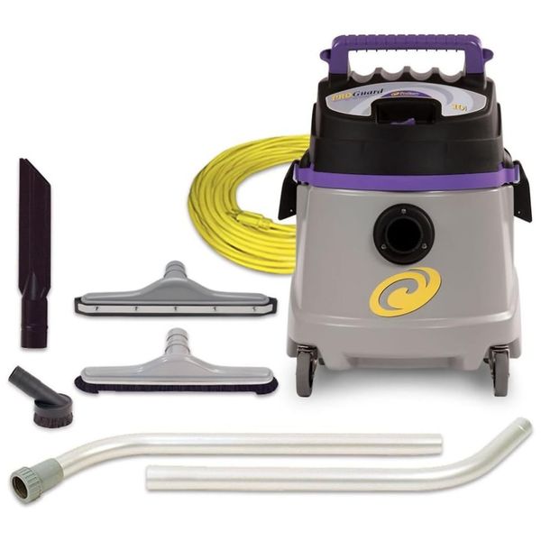 Aspirador de Pó Comercial Úmido e Seco Capacidade 37,90L com Kit de Ferramentas, 110V 1380W, ProGuard Pro Team, Cinza