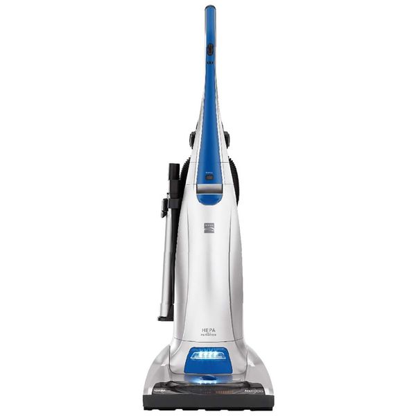 Aspirador de Pó Comercial 2,3 kg com Filtro HEPA Triplo, Ajuste de Altura e 2 Motores que se Destaca na Força de Sucção, 110V, Kenmore, Prata e Azul